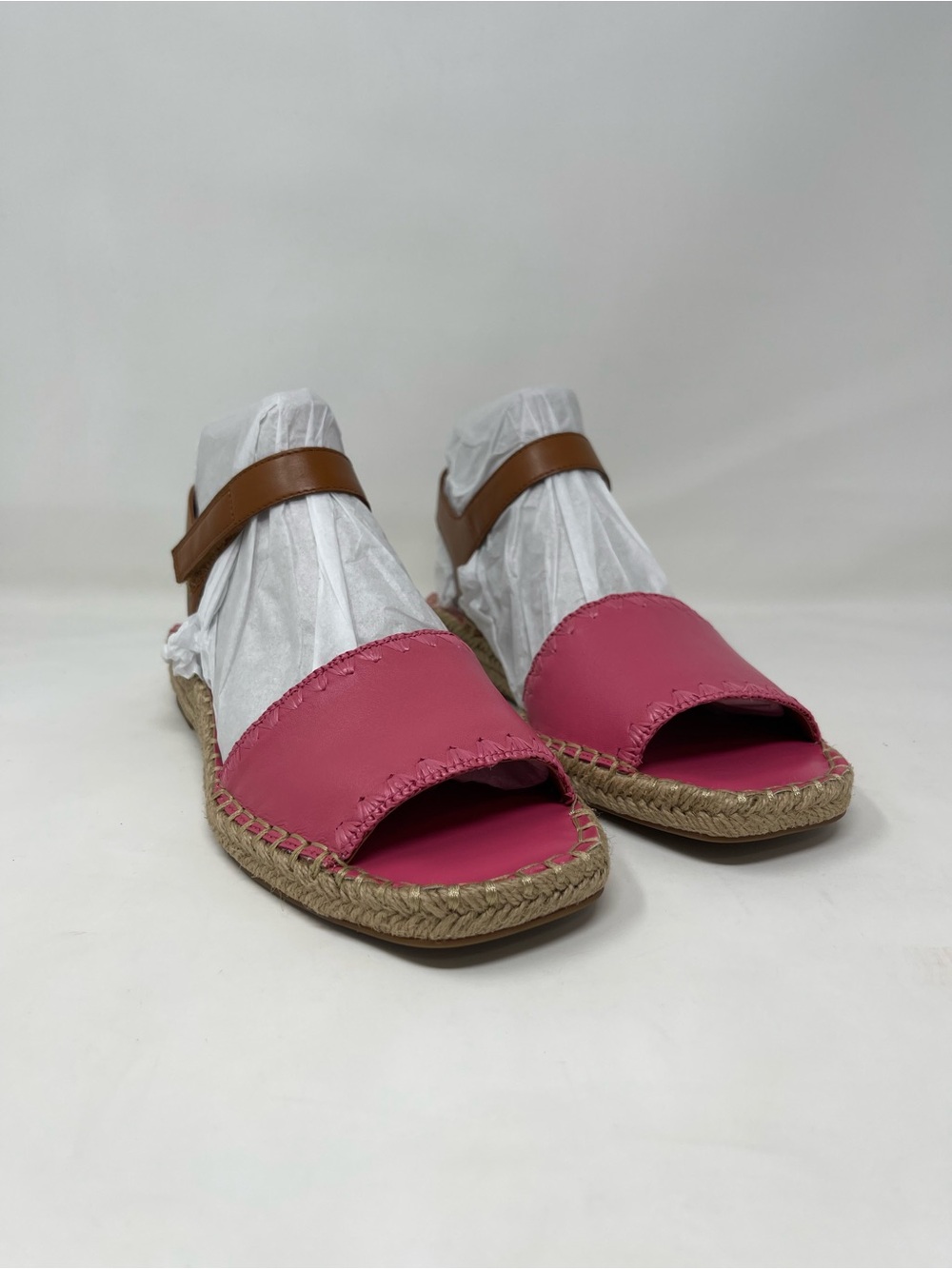 Vince Camuto Pink and Brown Espadrille Sandals